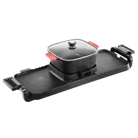Hot Pot with Grill, 2300W 2-in-1 Electric Smokeless Grill and Hot Pot, Removable Shabu-shabu Hotpot with Non-stick Pan