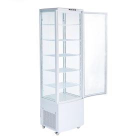 Refrigerated Display Case, 9.8 Cu.Ft./278L Large Pastry Display Case, 5-Tier Commercial Cake Refrigerator with LED Lighting, TURBO Cooling