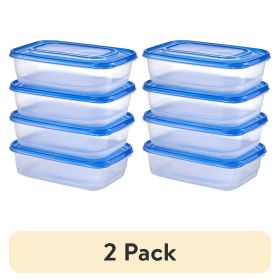 (2 pack) 5.23Cup Plastic Rectangle Food Storage Container