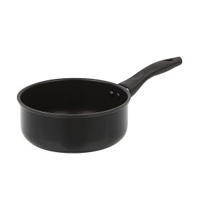 2 qt Non-Stick Aluminum Saucepan, Black